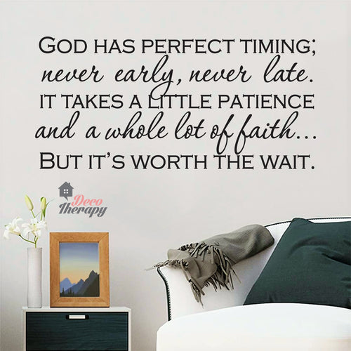 God Has Perfect Timing Wall Sticker