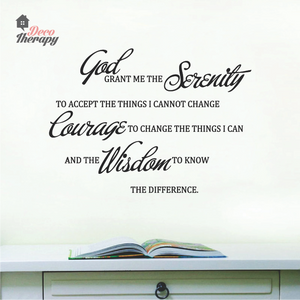 God Serenity Courage Wisdom V1 Wall Sticker
