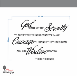 God Serenity Courage Wisdom V1 Wall Sticker