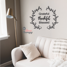 Load image into Gallery viewer, Grateful Thankful Blessed Wall Sticker