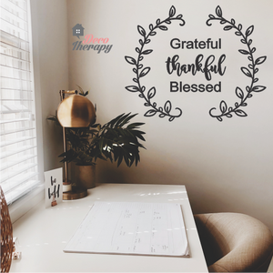 Grateful Thankful Blessed Wall Sticker