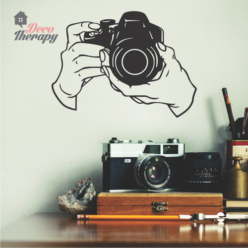Hands Taking Photo Camera Wall Sticker