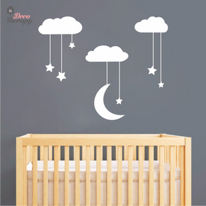 Hanging Stars And Moon Wall Sticker