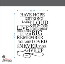 Load image into Gallery viewer, Have Hope Be Strong Wall Sticker