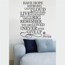 Load image into Gallery viewer, Have Hope Be Strong Wall Sticker