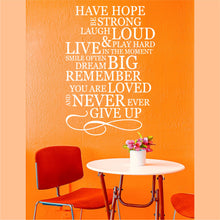 Load image into Gallery viewer, Have Hope Be Strong Wall Sticker