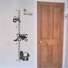 Load image into Gallery viewer, Height Chart Farm Tractor Wall Sticker