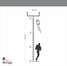 Load image into Gallery viewer, Height Chart Football Wall Sticker