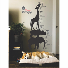 Load image into Gallery viewer, Height Chart Safari Animals Wall Sticker