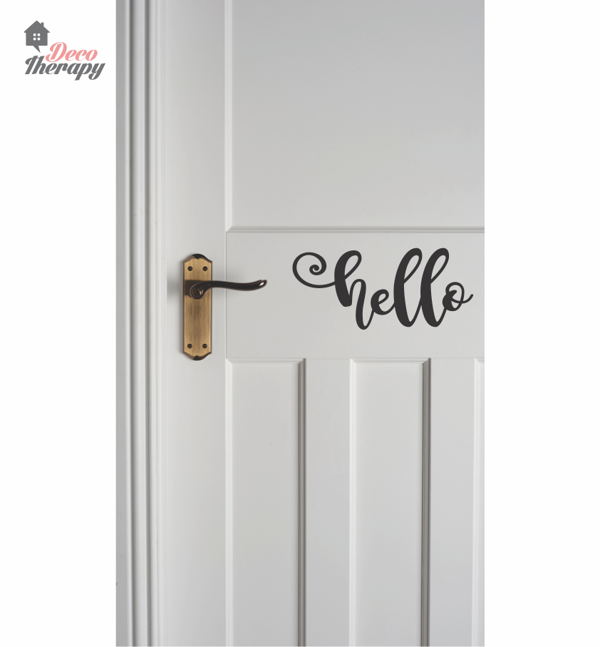 Hello On Door Wall Sticker