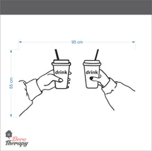 Load image into Gallery viewer, Holding Cup of Drinks Wall Sticker