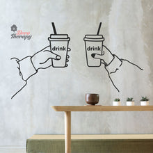 Load image into Gallery viewer, Holding Cup of Drinks Wall Sticker