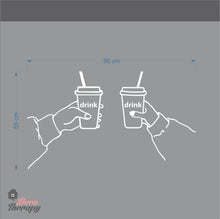 Load image into Gallery viewer, Holding Cup of Drinks Wall Sticker