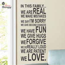 Load image into Gallery viewer, In This Family Rules We Are Real Wall Sticker