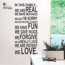 Load image into Gallery viewer, In This Family Rules We Are Real Wall Sticker