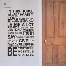 Load image into Gallery viewer, In This House Rules Truthful Positive Wall Sticker