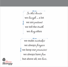 Load image into Gallery viewer, In This House Rules We Laugh A Lot Wall Sticker