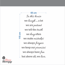 Load image into Gallery viewer, In This House Rules We Laugh A Lot Wall Sticker