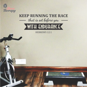 Keep Running The Race Wall Sticker