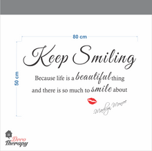 Load image into Gallery viewer, Keep Smiling Wall Sticker