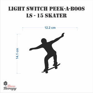 Light Switch 15 Skater Wall Sticker