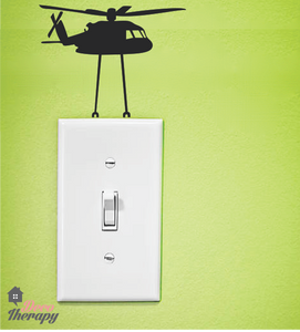 Light Switch 20 Helicopter Wall Sticker