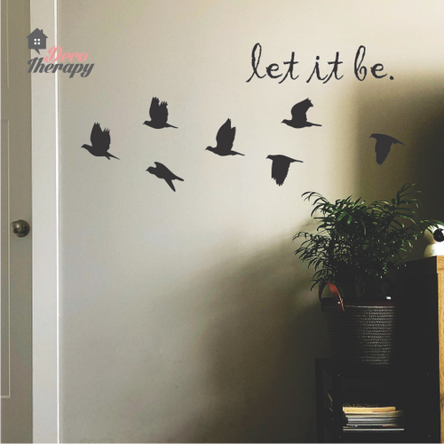 Let It Be With Birds Wall Sticker