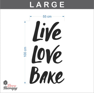 Live Love Bake Wall Sticker