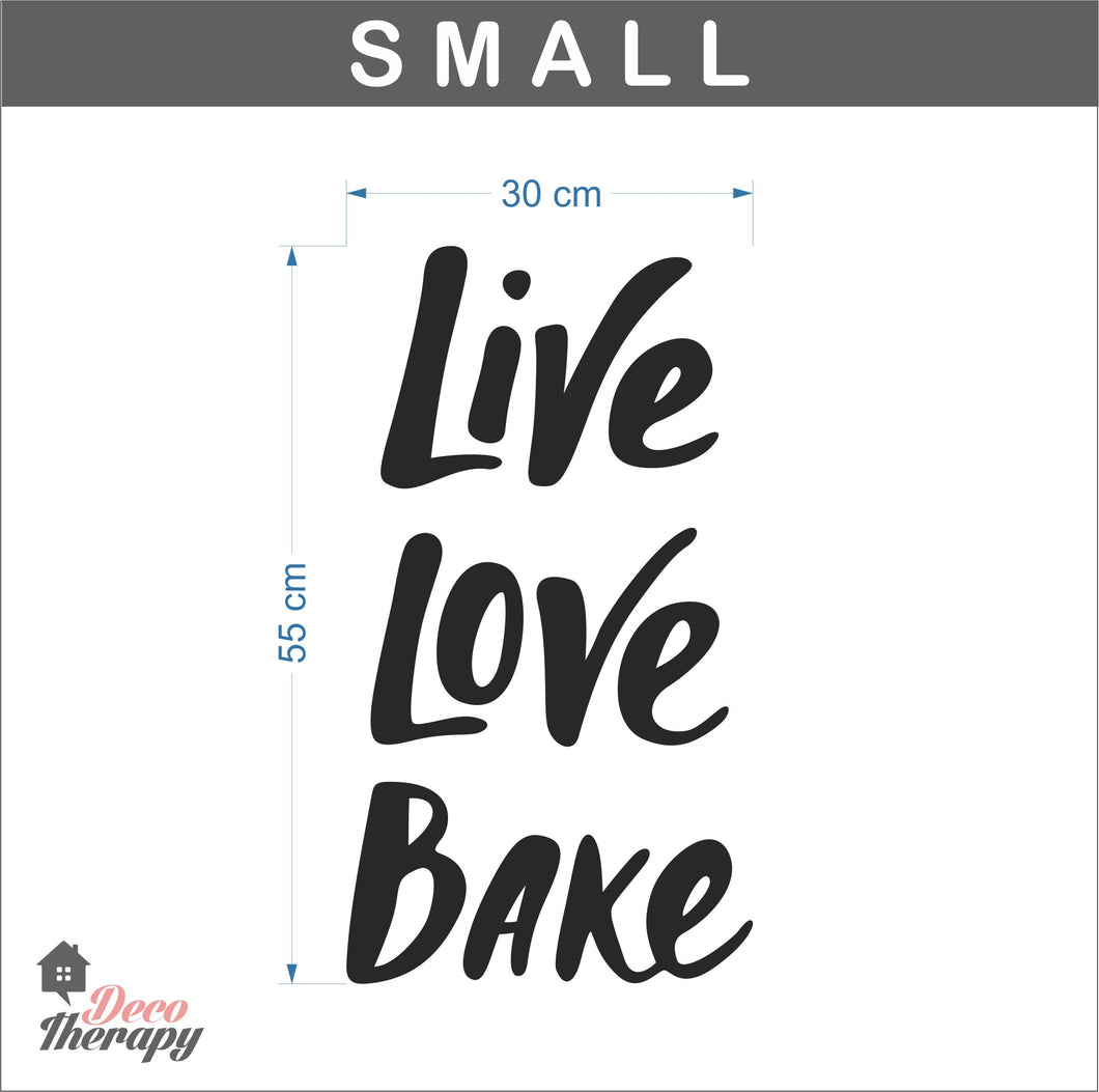 Live Love Bake Wall Sticker