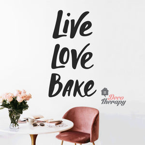 Live Love Bake Wall Sticker