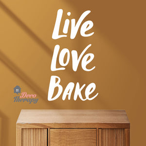 Live Love Bake Wall Sticker