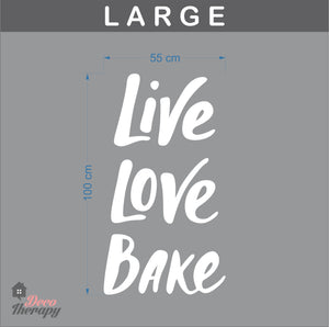 Live Love Bake Wall Sticker