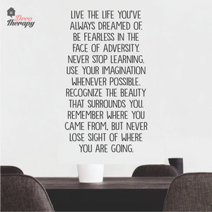 Live The Life You've Dreamed Of Wall Sticker