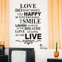 Load image into Gallery viewer, Love Do What Makes You Happy Wall Sticker