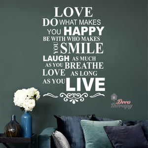 Love Do What Makes You Happy Wall Sticker