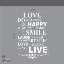 Load image into Gallery viewer, Love Do What Makes You Happy Wall Sticker