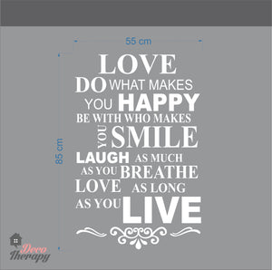 Love Do What Makes You Happy Wall Sticker