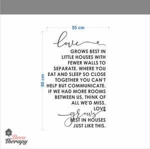 Love Grows Best V2 Wall Sticker