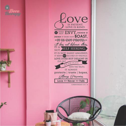 Love Is Corinthians V3 Wall Sticker