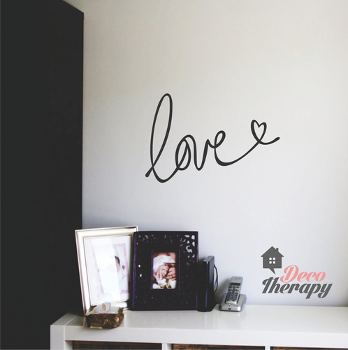 Love With Heart Wall Sticker