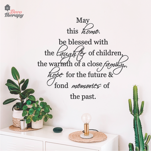 May This Home Be Blessed V1 Wall Sticker