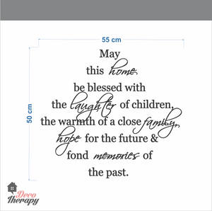 May This Home Be Blessed V1 Wall Sticker