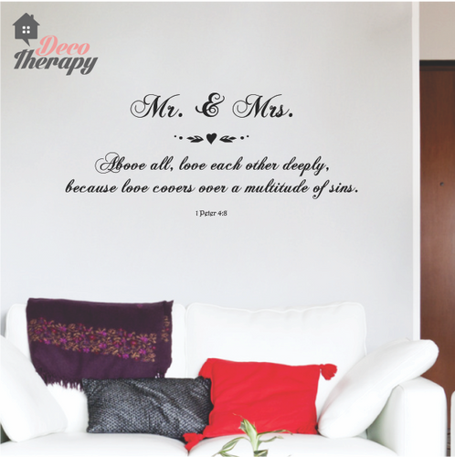 Mr and Mrs Love Each Other Wall Sticker