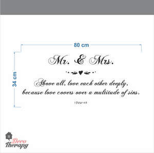 Mr and Mrs Love Each Other Wall Sticker