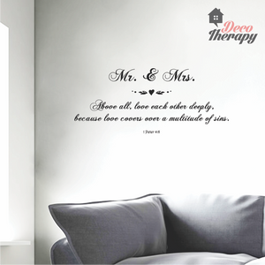 Mr and Mrs Love Each Other Wall Sticker