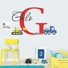 Load image into Gallery viewer, Customized Name Gelo Tractor Design Wall Sticker