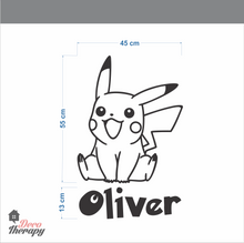 Load image into Gallery viewer, Customized Name Pokemon Pikachu Design Wall Sticker