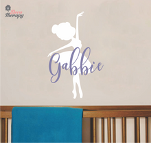 Load image into Gallery viewer, Customized Name Ballerina Design Wall Sticker