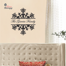 Load image into Gallery viewer, Customized Name Snowflake Design Wall Sticker