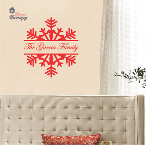 Customized Name Snowflake Design Wall Sticker